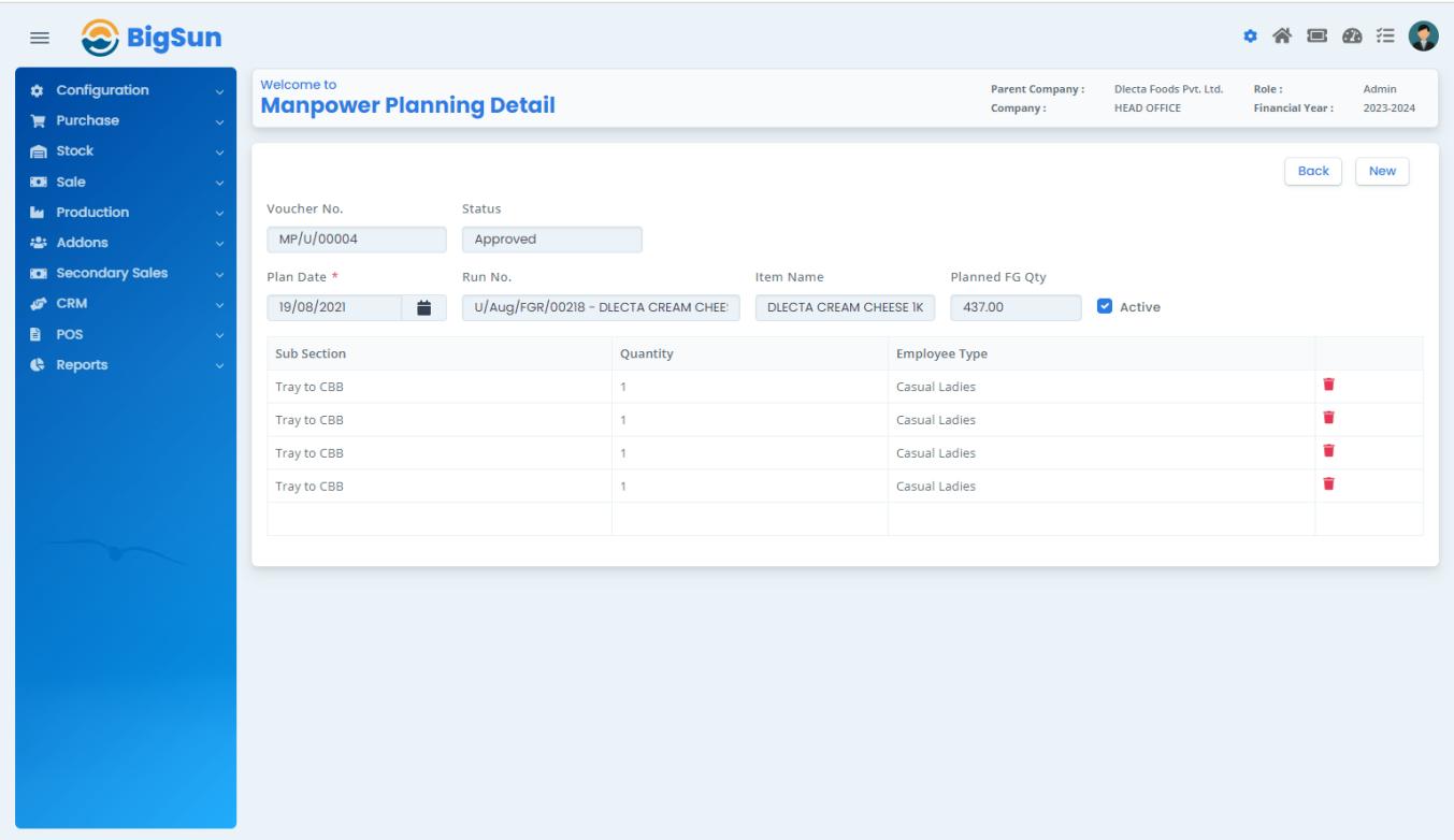 Production Planning Module