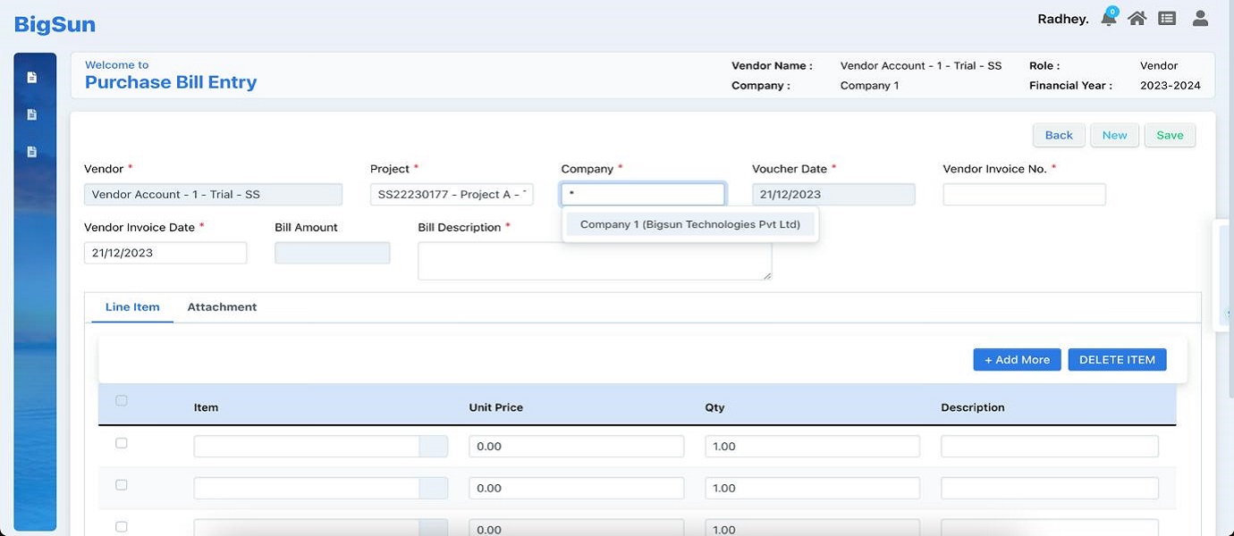 Vendor Portal