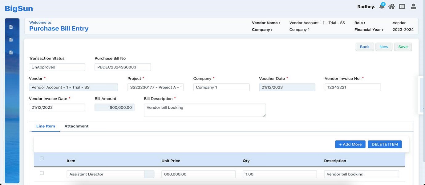 Vendor Portal