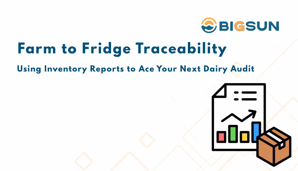 how to use inventory reports for dairy traceability