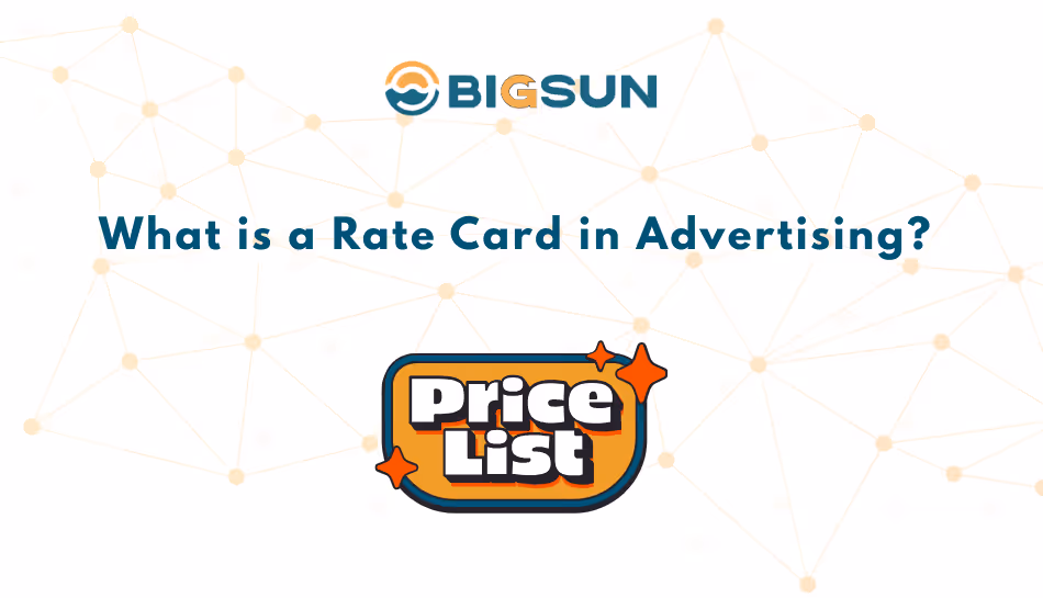 advertising rate card