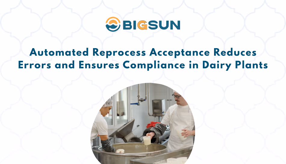 automated dairy reprocess acceptance