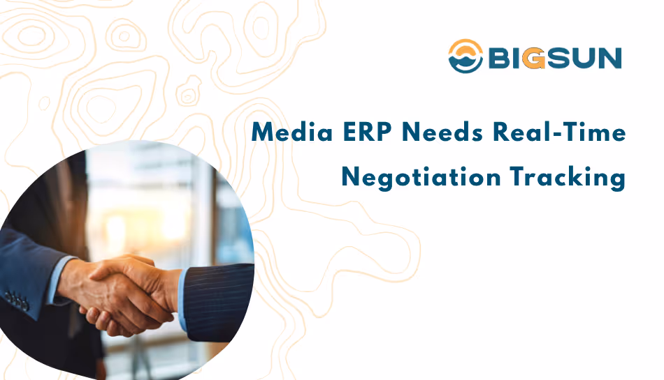 negotiation tracking in media erp