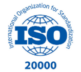 ISO 20000 IT service management certification badge