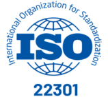 ISO 22301 business continuity certification badge